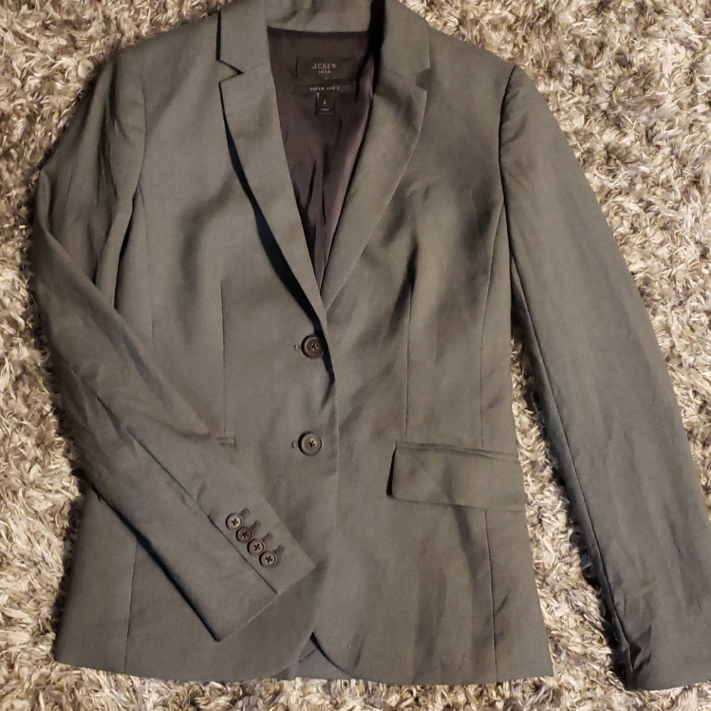 TODAY⚡️J.CREW 1035 SUPER 120'S WOOL BLAZER SZ 2 - Picture 1 of 11